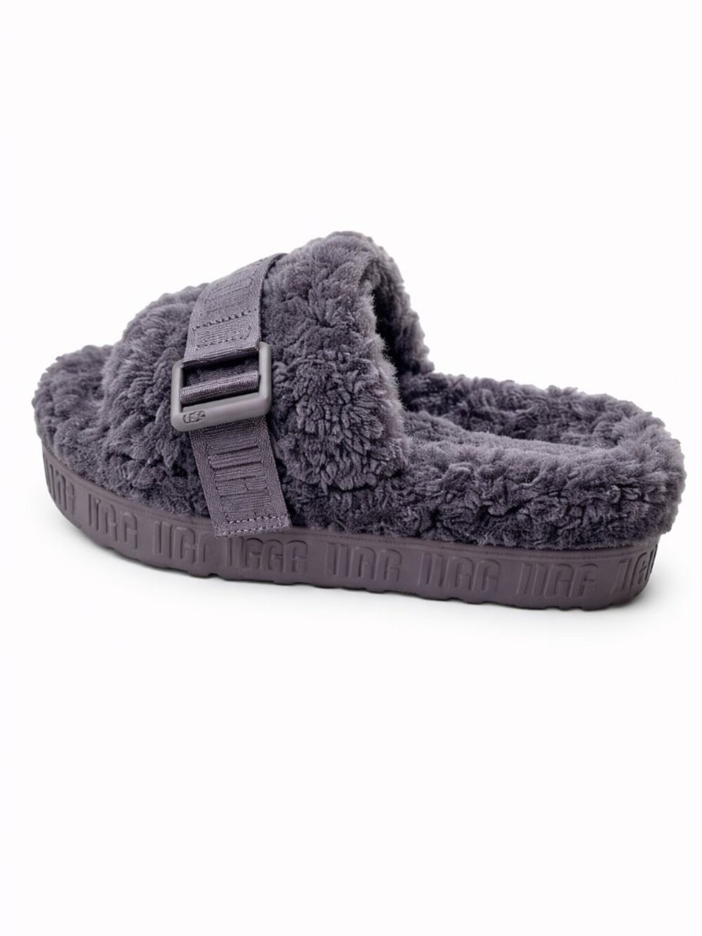 UGG Fluffita Slipper Size 8 Purple Shearling Cozy Fuzzy Platform